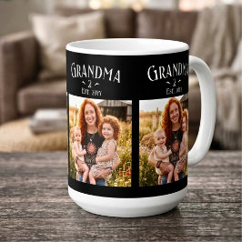 3 Photo Grandma Est Year Custom Name Number Grands Koffiemok