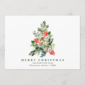 3 PHOTO Holly Berry kerstboom Greeting Holida Feestdagenkaart (Voorkant)