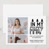 3 Photo In My Merry Pregnant Era Christmas Feestdagenkaart (Voorkant / Achterkant)