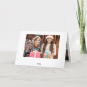 3 PHOTO kerstverlichting Rustige groet Feestdagen Kaart (Achterkant)