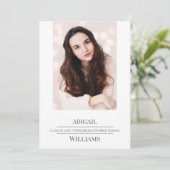 3-Photo Minimalist Graduation  Announcement Kaart (Staand voorkant)