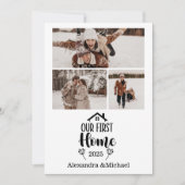 3 Photo Minimialist Christmas Our First Home Feestdagenkaart (Voorkant)