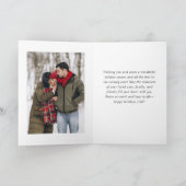 3 PHOTO Modern Gouden Kerstgroet Feestdagen Kaart (Binnen)