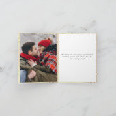 3 PHOTO Modern Gouden Kerstgroet Feestdagen Kaart (Binnen)