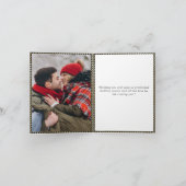 3 PHOTO Modern Gouden Kerstgroet Feestdagen Kaart (Binnen)