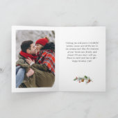 3 PHOTO Modern Gouden Kerstgroet Feestdagen Kaart (Binnen)