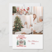 3 Photo Pink  Nutcracker Christmas Wonderland Glob Feestdagenkaart (Voorkant)