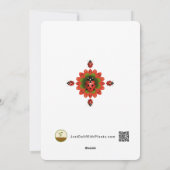 3 Photo Red White Green Christmas Tree Xmas Card Feestdagenkaart (Achterkant)