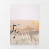 3 Photo Script Wedding Sla de datum op Drieluik Aankondiging (Cover)