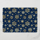 3 PHOTO Sparkle Merry-kerstgroet Gold Folie Feestdagenkaart (Achterkant)