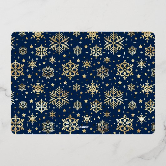 3 PHOTO Sparkle Merry-kerstgroet Gold Folie Feestdagenkaart (Achterkant)