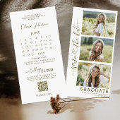 3 Photo Strip Afstuderen Bewaar de datum | QR-code Save The Date