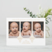 3 Photos Collage Flourish Fake Effect Godparents  (Staand voorkant)