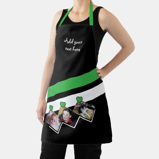 3 photos custom text black green schort (Insitu)