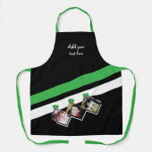 3 photos custom text black green schort (Voorkant)