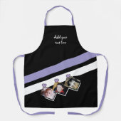 3 photos custom text black purple schort (Voorkant)