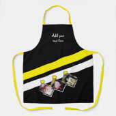 3 photos custom text black yellow schort (Voorkant)