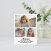 3 Photos - Minimal Design - Black Text on White Briefkaart (Staand voorkant)