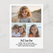 3 Photos - Minimal Design - Black Text on White Briefkaart (Voorkant)