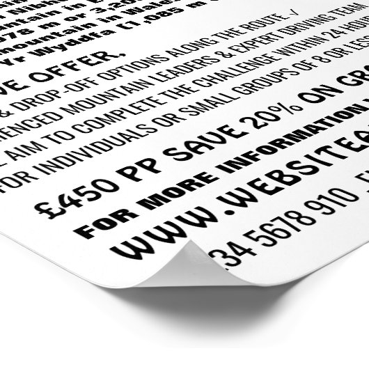 3 Piekuitdagingen, Bergbeklimmering Company Advert Poster (Hoek)