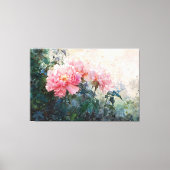 *~* 3 Pioen TV2 Art Roze Uitgerekte Canvas Print (Voorkant)