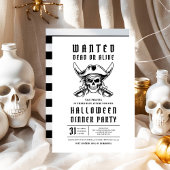 3 Pirate Skull Halloween Dinner Party  Kaart