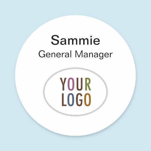 3"Plastic Aangepaste Ronde Magnetische Naam Tag of