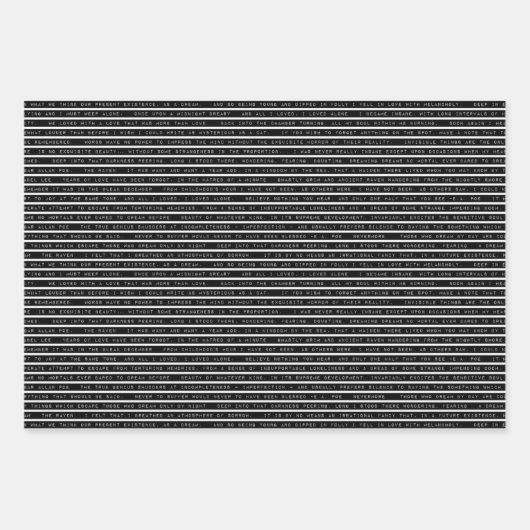 3 Poe Halloween Gothic Collage Ephemera Sheets Inpakpapier Vel (Voorkant 3)