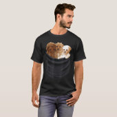 3 poedelhond in zak grappig cadeau voor mannen vro t-shirt (Voorkant volledig)