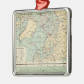3 Polaire landen Metalen Ornament (Links)