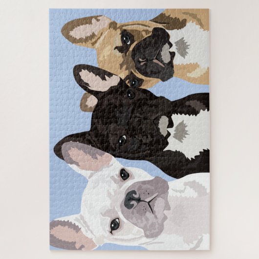 3 Pop Art French Bulldogs Legpuzzel (Verticaal)