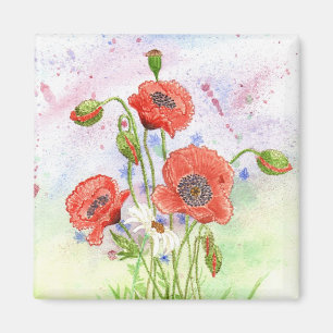 '3 Poppies' magneet