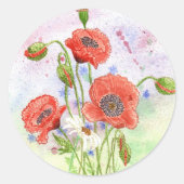 '3 Poppies' Sticker (Voorkant)