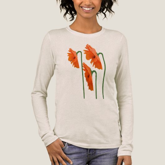 3 Poppies Tuniek Tri-Blend Shirt (Voorkant)