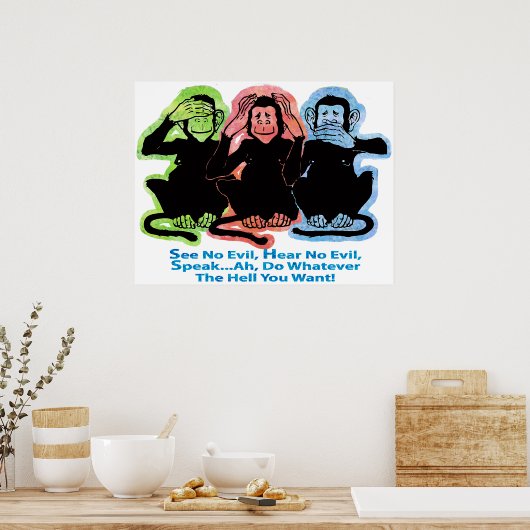3 Poster apen (Keuken)