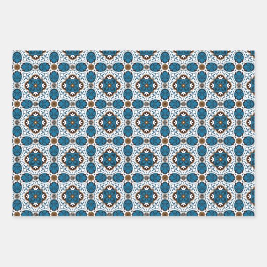  😍 3 Prachtige Azulejos Papier voor het oppakken Inpakpapier Vel (Voorkant 3)