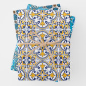 😍 3 Prachtige Azulejos Papier voor het oppakken Inpakpapier Vel (In situ)