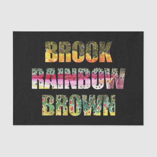 3 Prachtige forelhuiden Tissuepapier (Voorkant)