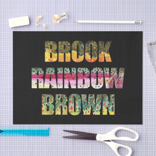 3 Prachtige forelhuiden Tissuepapier (Craft)