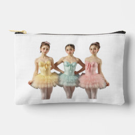  3 preciosas bailarinas con colores suaves etui