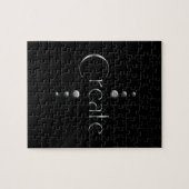 3 punt Silver Block Creëer & Black Background Legpuzzel (Horizontaal)