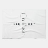 3 punt Silver Block Gratitude Theedoek (Horizontaal)