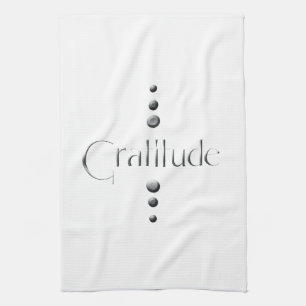 3 punt Silver Block Gratitude Theedoek