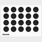 3-punts schutter Schotkaart bereik Grappige Basbal Ronde Sticker (Vel)