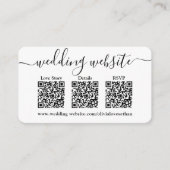 3 QR-codes Weddenschap Website en RSVP-fotorespons Informatiekaartje (Voorkant)