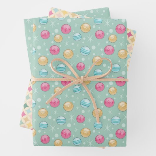 3 Radevellen voor cadeaus instellen - Merry Kitchs Inpakpapier Vel (In situ)