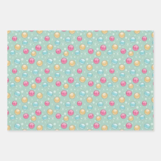 3 Radevellen voor cadeaus instellen - Merry Kitchs Inpakpapier Vel (Voorkant)