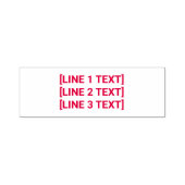 3 regels rode tekst aangepast  zelfinktende stempel (Design)