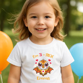 3-Rex Birthday Shirt – Custom Name Gift