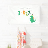 3-Rex Dinosaur 3rd Birthday Party Banner (Insitu)